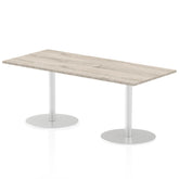 Dynamic Italia 1800 x 800mm Poseur Rectangular Table Grey Oak Top 725mm High Leg ITL0309 DD